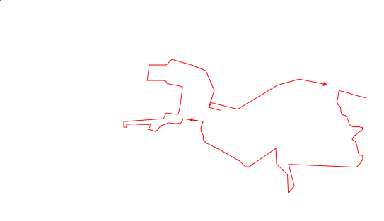 my route on the first day at Machu Picchu