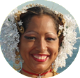 Panamanian dancer aboard cruise through Canal