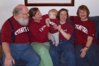 The Hansens and their Stanford tees, April