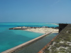  The moat and back beach at Fort Jefferson, Dry Tortuggas