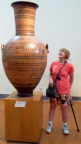  Susan admires an ancient funerary urn