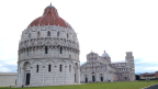 Pisa: Baptistry, Cathedral, Tower.  A separate baptistry is essential since no one unbaptised can enter the Cathedral