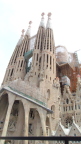  Gaudi's La Sagrada Familia, from the front, Barcelona