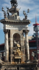  Baroque monument in the roundabout in Plaa d'Espanya near Barcelona's former bullfight arena